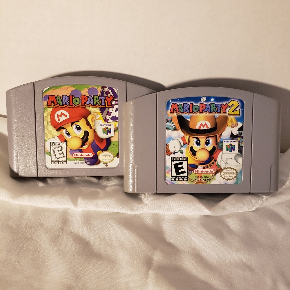 MARIO PARTY 1 AND 2 GAME BUNDLE N64